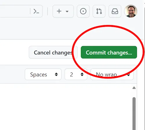 GitHub Commit Changes