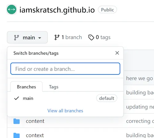 GitHub New Branch