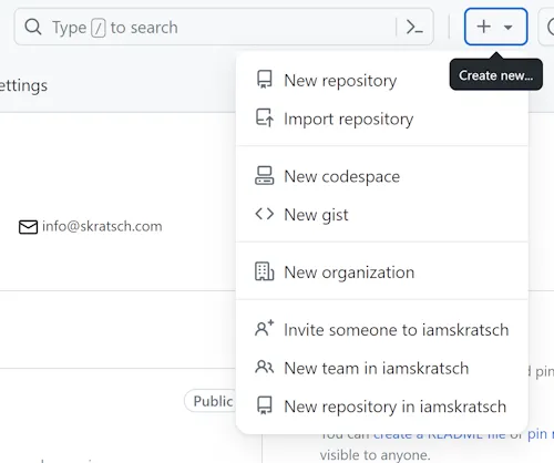 GitHub New Repo