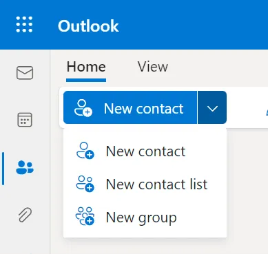 outlook contacts