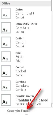 Customize Microsoft Word Fonts